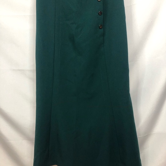 Banana Republic Dress Sleeveless Asymmetrical Buttons Fitted Waist Flared Skirt - Picture 5 of 10